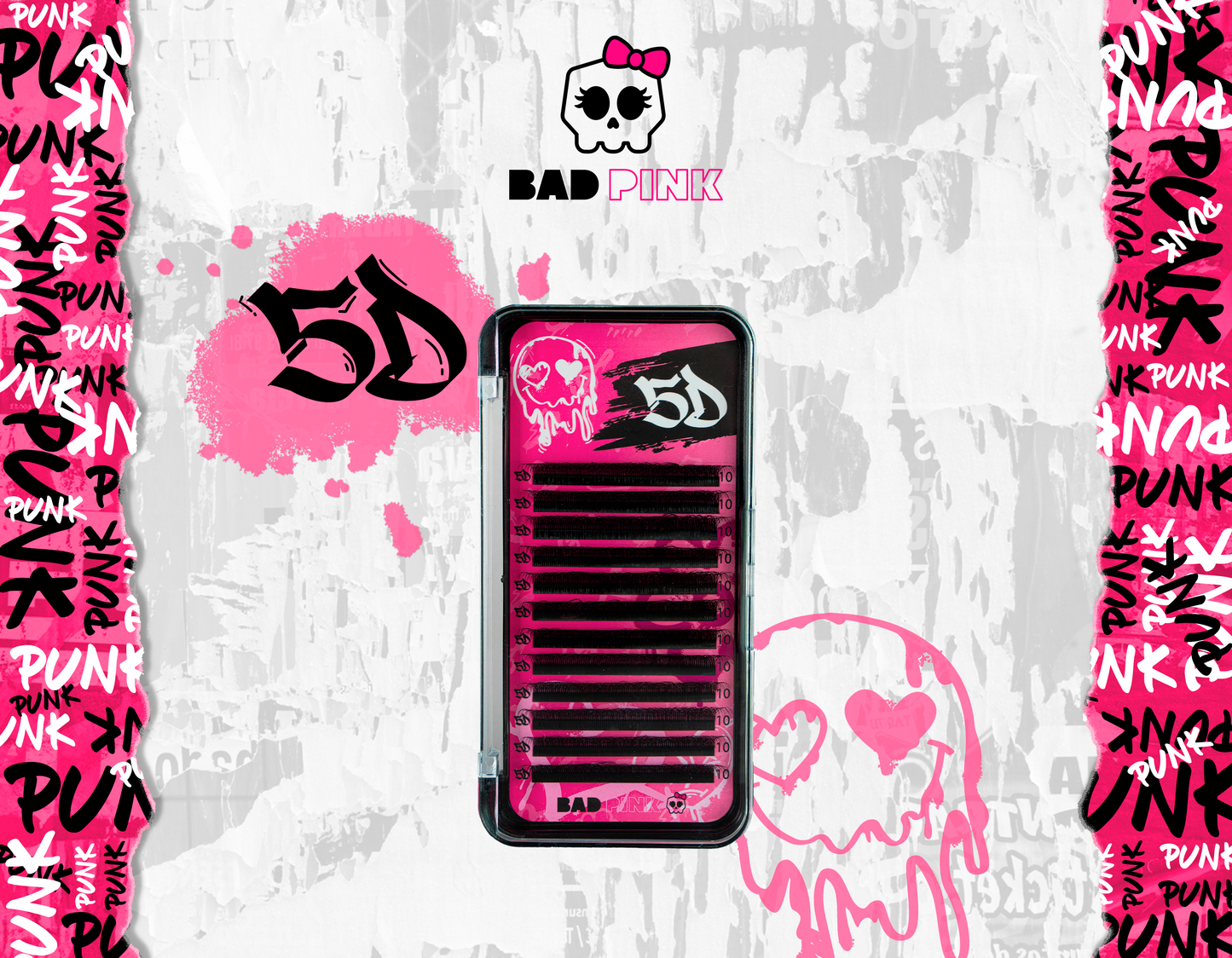 Cílios BAD PINK W 5D Curvatura L