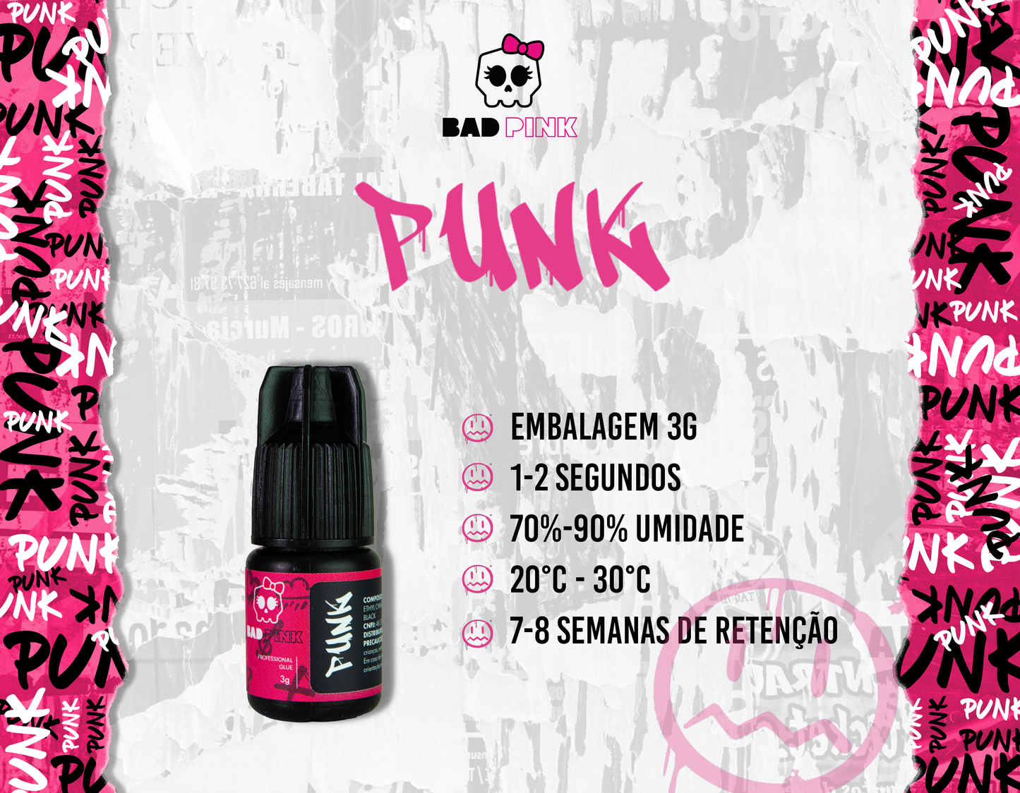 Cola Adesivo BAD PINK - PUNK