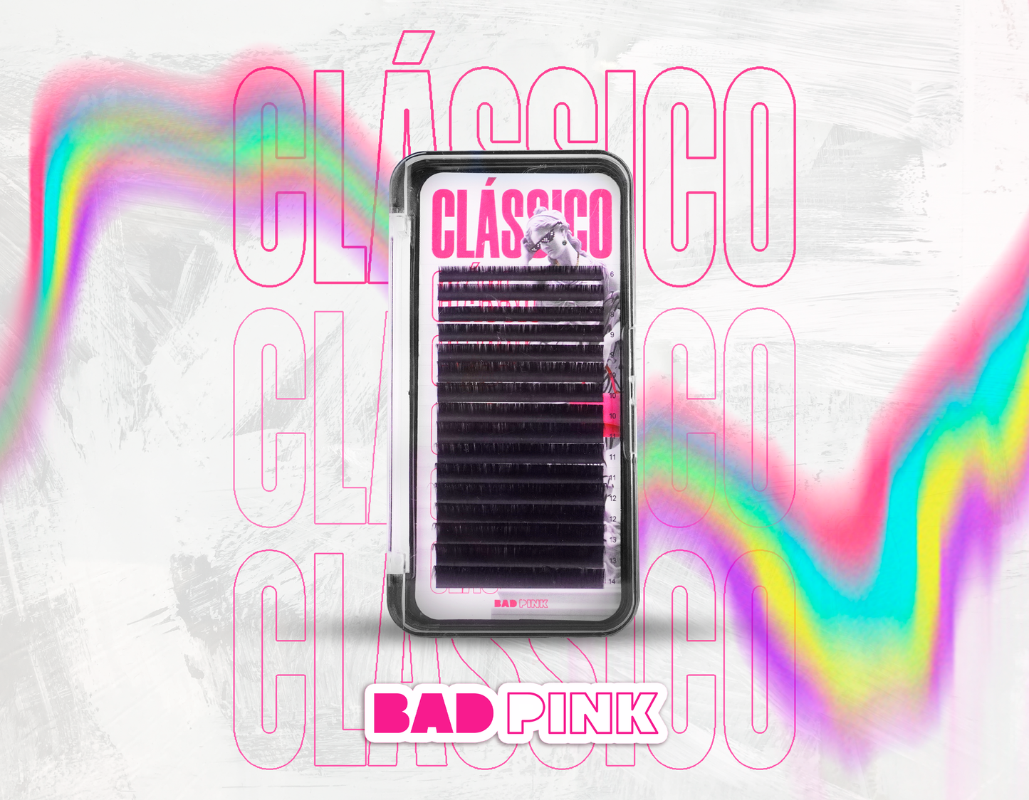 Cílios BAD PINK Clássico Curvatura D